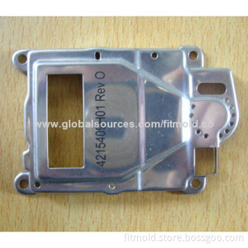 Precision metal stamped part with powder coating, press stamped